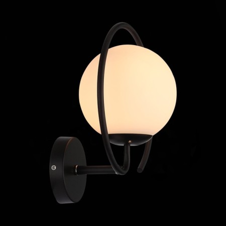 Wall lamp EVOLUCE. SL418.401.01. Galio. 1x60 W, E27, 30x23 cm, black color-3