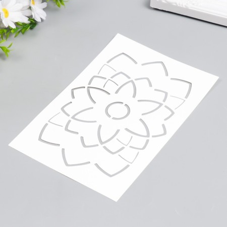Plastic stencil "Flower" 24x16 cm-1