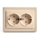2-seater s/s outlet, Stekker series Erna, PST16-9014-02, ivory
