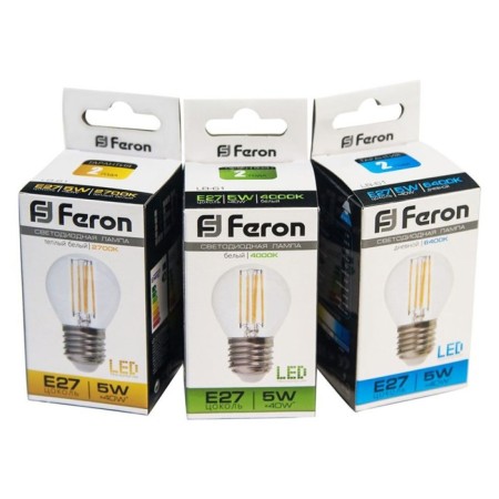 LED LED Feron, E27, 5 W, 230 V, white light-1