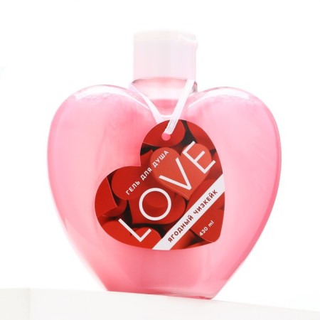 Love shower gel, 430 ml, aroma of berry cheesecake, pure happiness-6