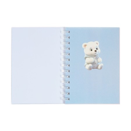 Notebook Gift Book on the comb 80l, line, color block, PVC cover 3D Bear (17.6x13.5cm) 105-5