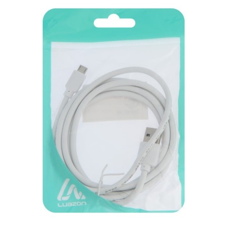 Luazon cable, microUSB - USB, 1 A, 1.5 m, thickened, white-2