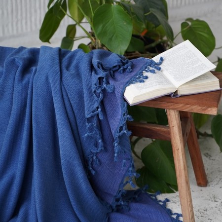 Sammy blanket, size 150x200 cm, blue color-2