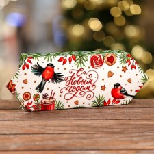 Подарочная коробка "Конфета Снегири", 10 х 20 х 4,3 см