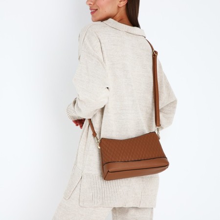 Cross-Bodi Bag on a zipper, brown color-6
