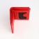 Women's wallet on magnet, red color