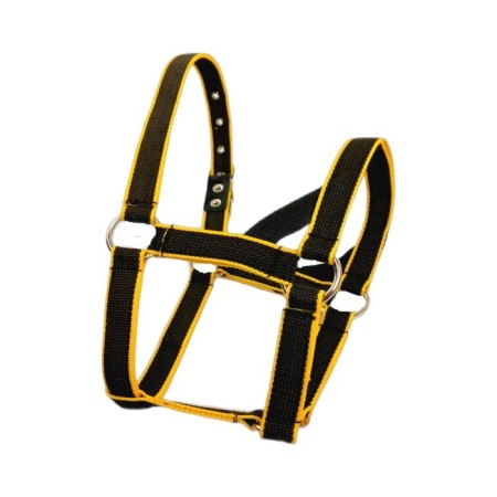 Underword, Kapron, double, for foals, 25 mm, black, yellow, l011-1