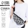 The textile waist bag with the pocket "Society" 30*14*6 cm