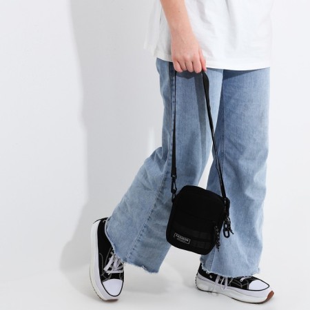 Youth bag with lightning, 1 outer pocket, black color-7