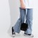 Youth bag with lightning, 1 outer pocket, black color
