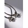 Kulons on the lace "Uzolnoi" heart with an arrow, black-brown color, 45 cm