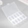 Casket Plastic for trifles "rectangular" transparent 10 compartments 9x13x1.7 cm