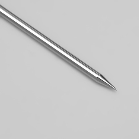 Cosmetic, bilateral needle, with loop, 12 cm, silver color-2
