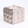 Candle "Square to a Point" in a candlestick of gypsum, 7.5x6.5cm, champagne