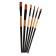 Set of brushes nylon 6 pieces: 2 round, 4 flat