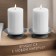 Set of candlesticks Metal "Lotus", 7.5x2 cm, 2 pieces, silver