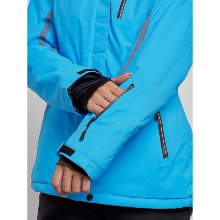 Ski costume female winter, size 46, blue color-7
