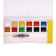 Watercolor paints, + 1 brush, in a plastic box, 12 colors