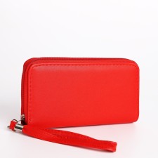 Women's wallet with lightning, red color