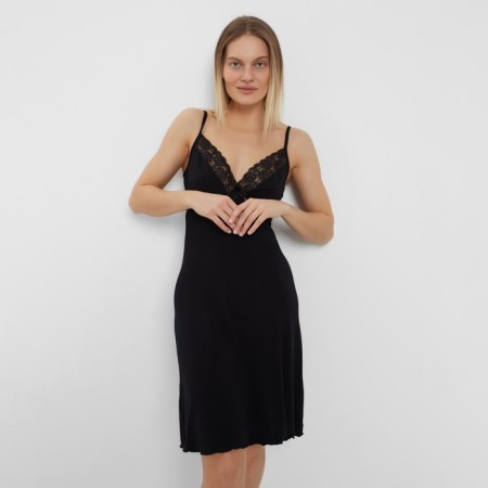 Night shirt female "feeling", black color, size 50