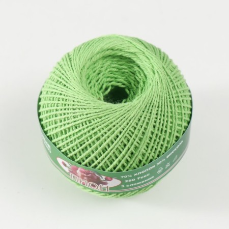 Knitting thread "Peony" 200m/50g 70% cotton, 30% viscose color 2504-1