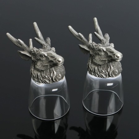 A set of 2 stacks "Deer", 50 ml, d = 4.5 cm h = 8.5 cm