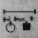 Set for the bathroom "Loft", 6 items, black color