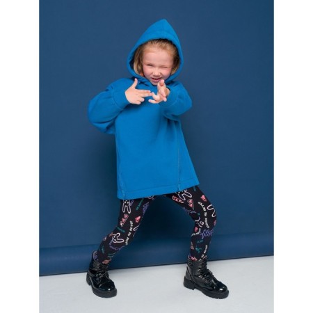 Sweatshirt for girls, height 98 cm, blue color-8