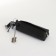 Key of zipper, length 16 cm, ring, carbine, black color
