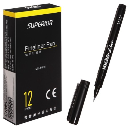 Marker Professional Liner Black, Subtle Line, XS-1