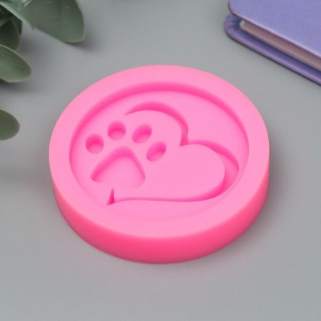 Mold Silicon "heart with a paw"-1