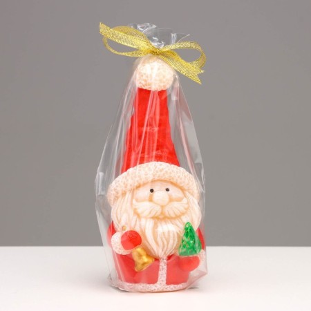 Decorative candle "Fairytale Santa", 5.7x5.8x13.2 cm, red-6