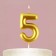 Candle for the cake, number "5", gold, 4 x 10 cm.