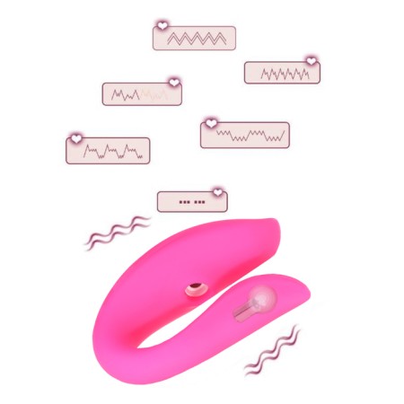 Vibrator for steam, with vacuum-wave stimulation of the clitoris, USB, USB, 10 modes, pink-9