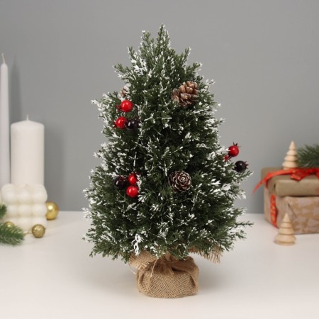 Artificial Christmas tree “Winter magic. Berries ", in a bag, 30x17 cm