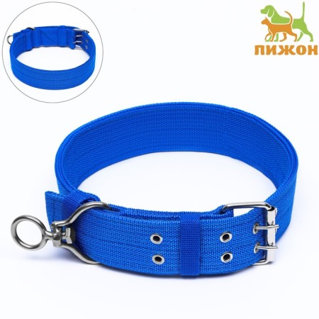 Four-layer collar with a swivel, 80 x 4.9 cm, Osh 64-74 cm, polyester, blue