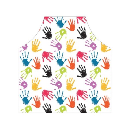 Apron kitchen with a photo print "Color handprints", adjustable, size OS-2