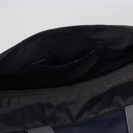 Sports bag with lightning, long belt, dark blue/black color-4