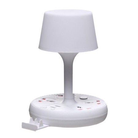 Board Lamp "ERA" LED 5W 3000K-6000K 4 outlet 2xUSB2.0 MIX 15x15x22cm RISALUX-19