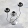 Climber "Trio" Metal for 3 candles, 17x18 cm, silver