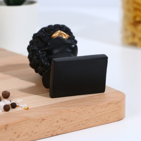 David toothpick stands, black with gold, 5x5x9 cm-3