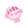 Silicone teether for teeth with a rattle "fish", in the case, pink color, crumb I