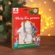 A set of Christmas tree decorations for coloring 4 pcs. 