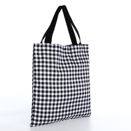 Set a youth backpack from textiles, a shoper bag, white/black color-5