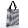 Set a youth backpack from textiles, a shoper bag, white/black color