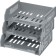A set of horizontal boots for paper with wide loading "City", 3 pieces, on metal rods, gray