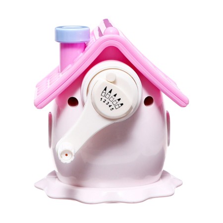Mechanical sharpener with container, 5 types of sharpening, pink house-5