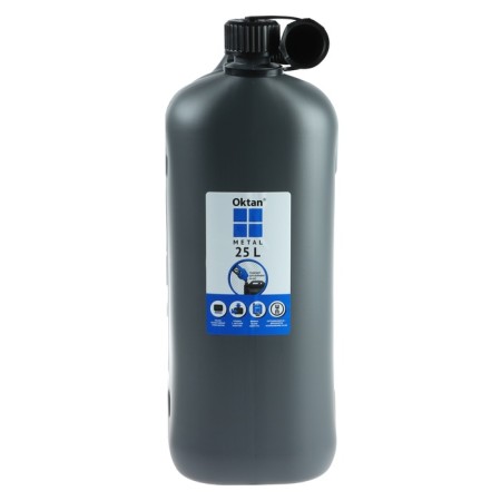 Канистра ГСМ Oktan METAL, 25 л, пластиковая, серая-1