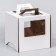 Box for cake 2 windows, with handles, white, 26 x 26 x 26 cm